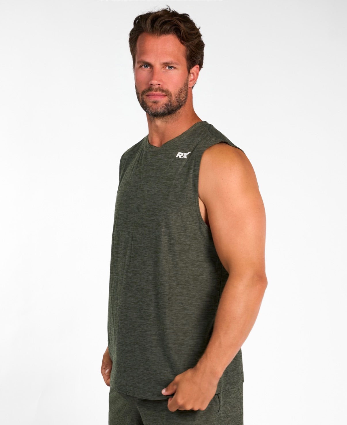 Core Tank Top Olive Night-2