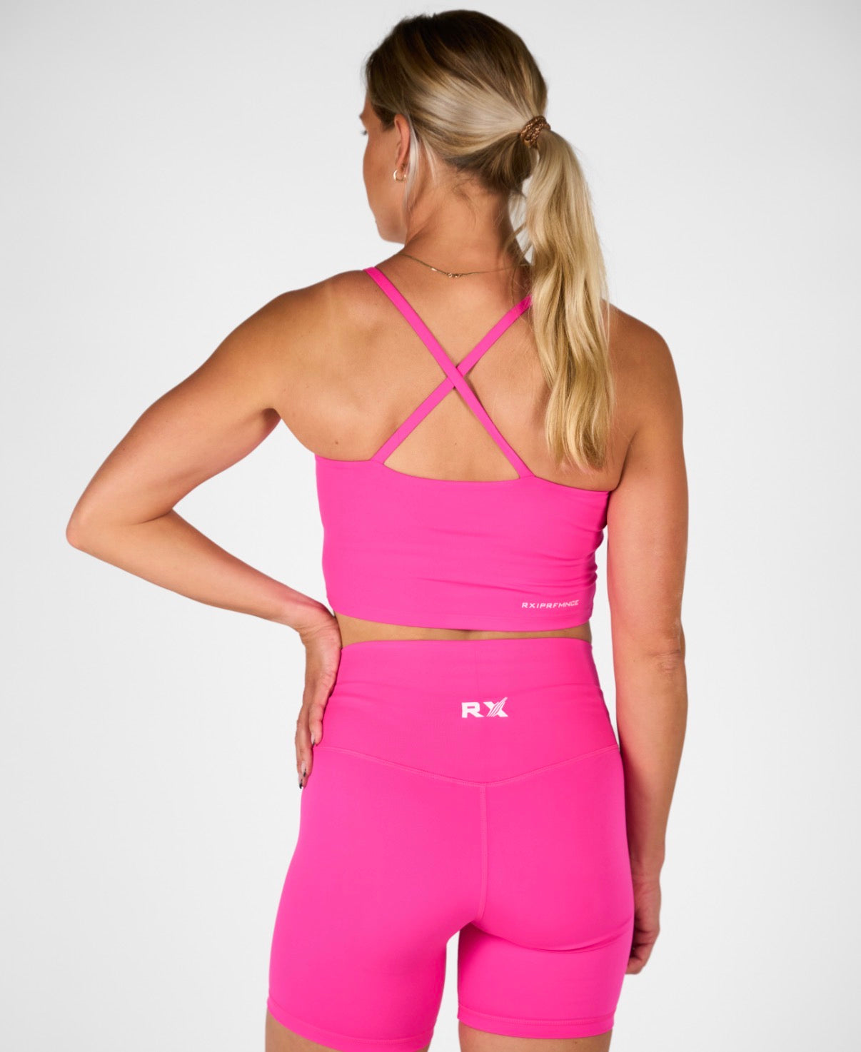 Isabel Crop Top Electric Pink-3
