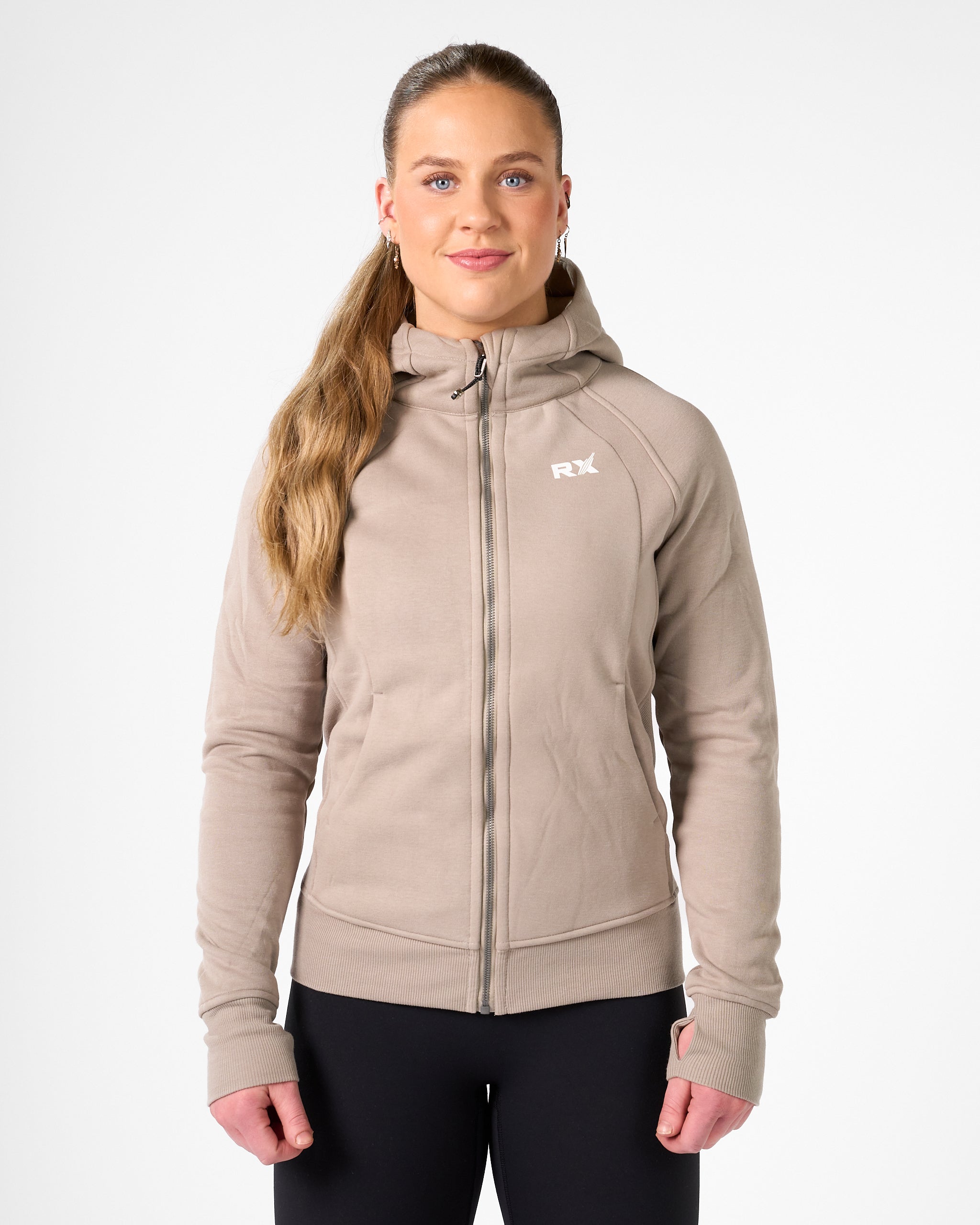 Karen lynlås hættetrøje sort