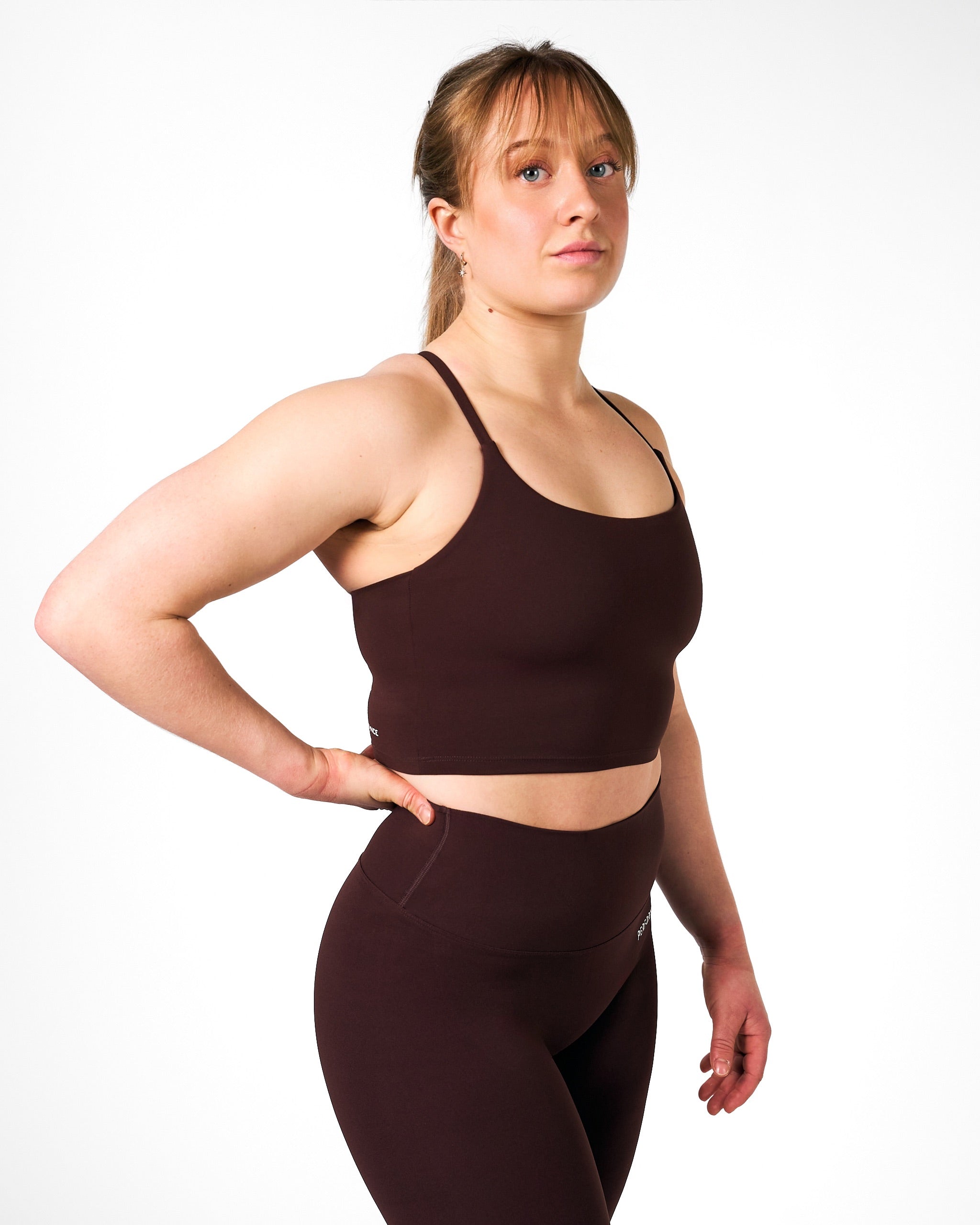 Isabel Crop Top Cherry Brown