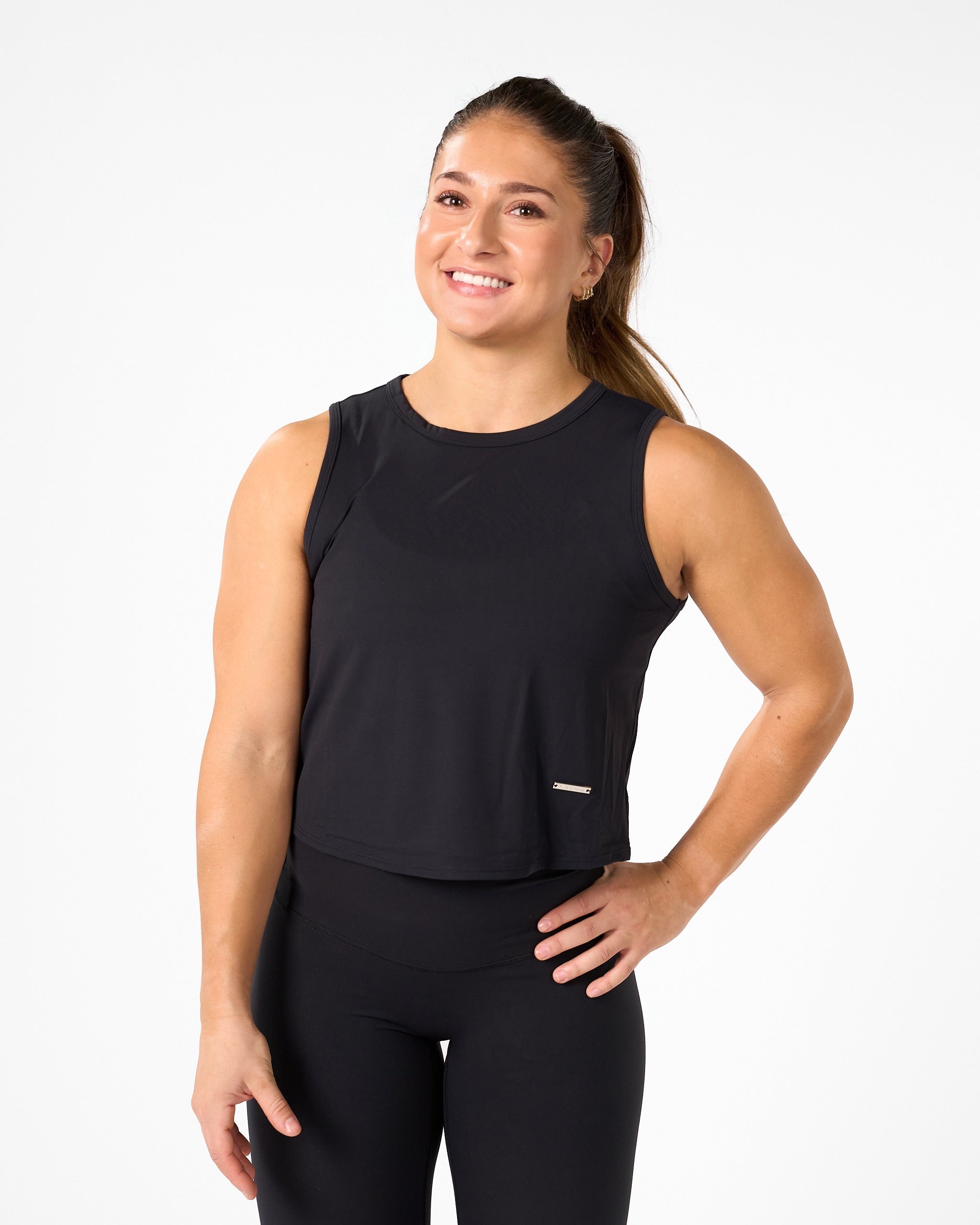 Helen - Løs Tank Top Sort