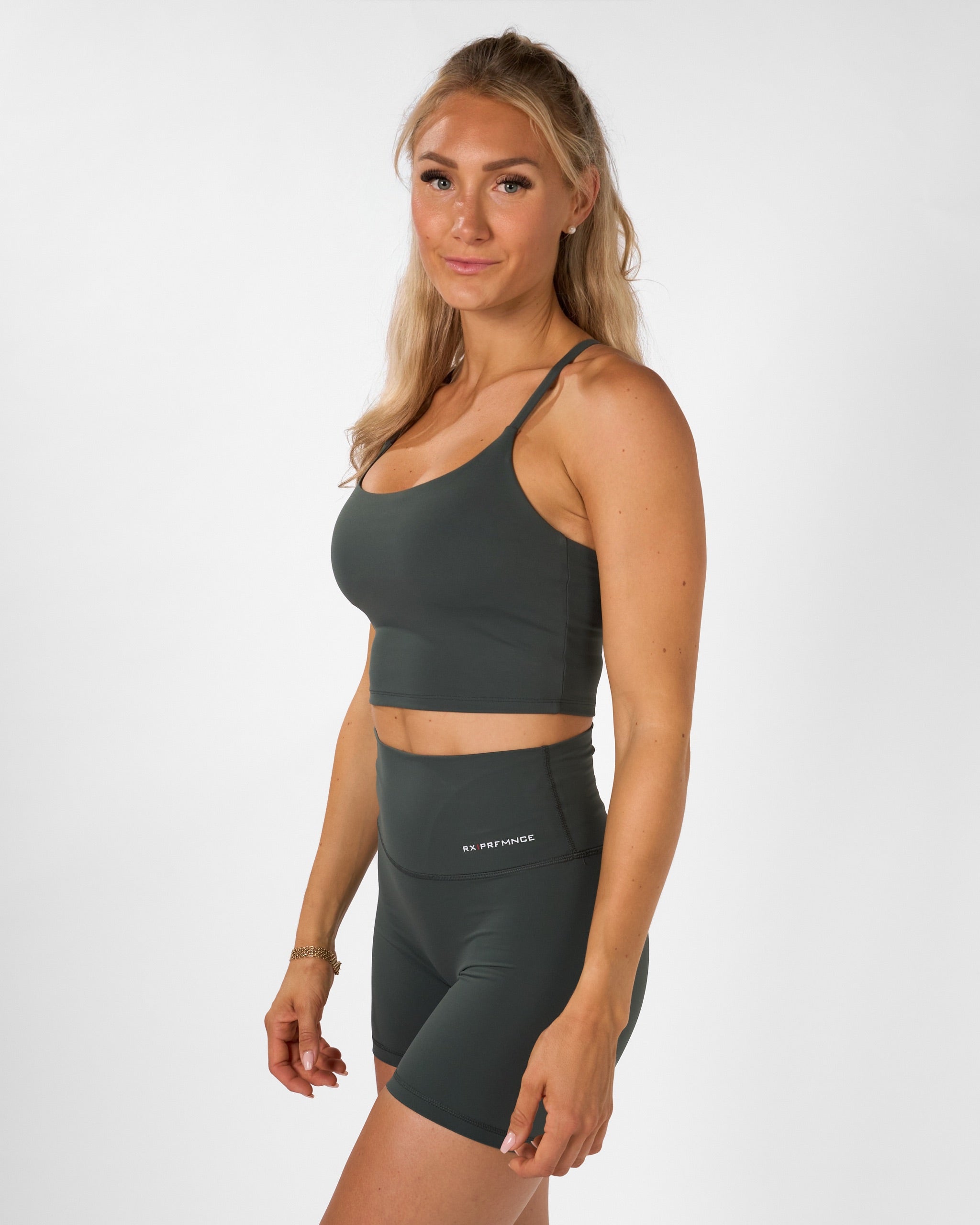 Isabel Crop Top Emerald Green-2