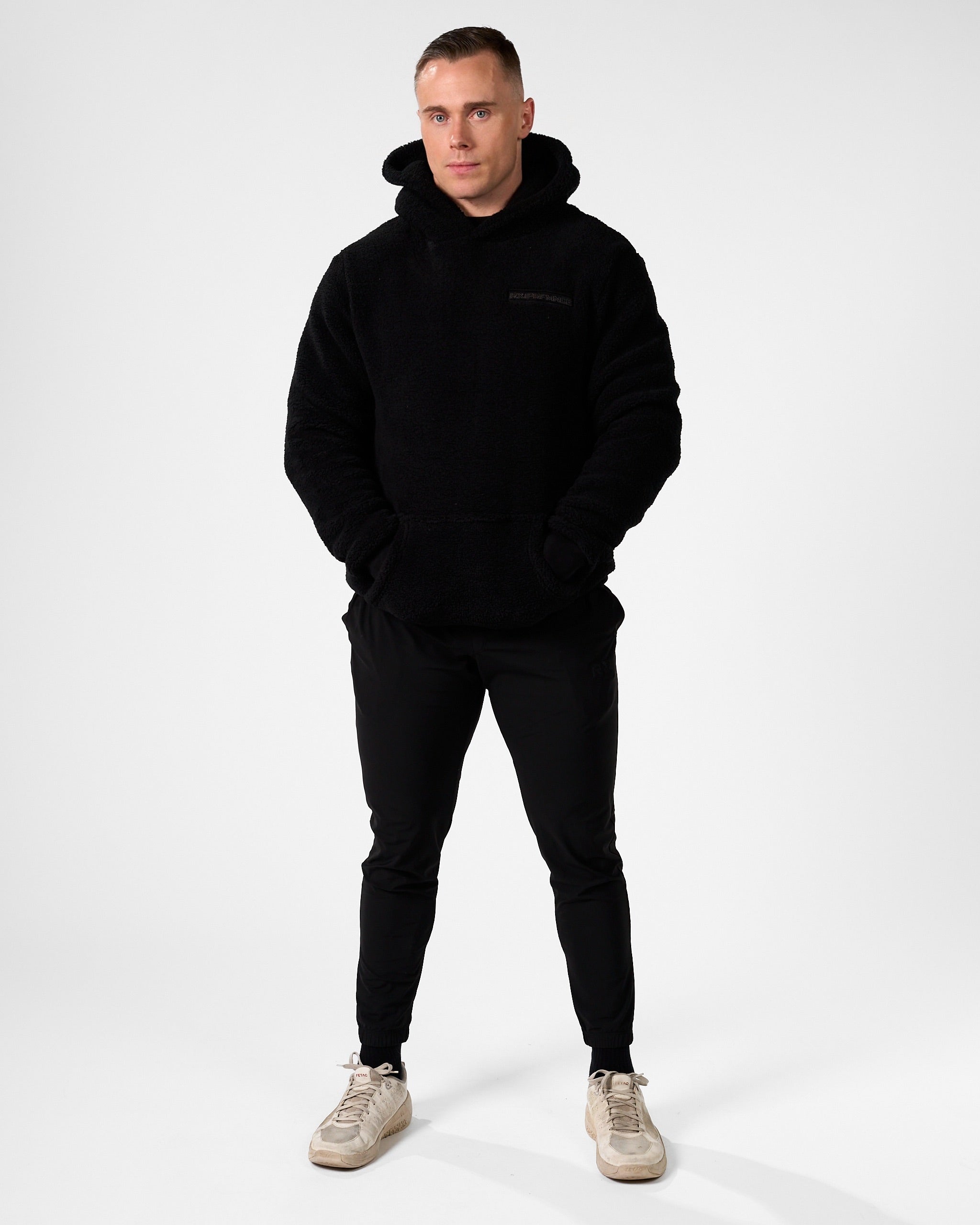 Teddy Hoodie Black-3