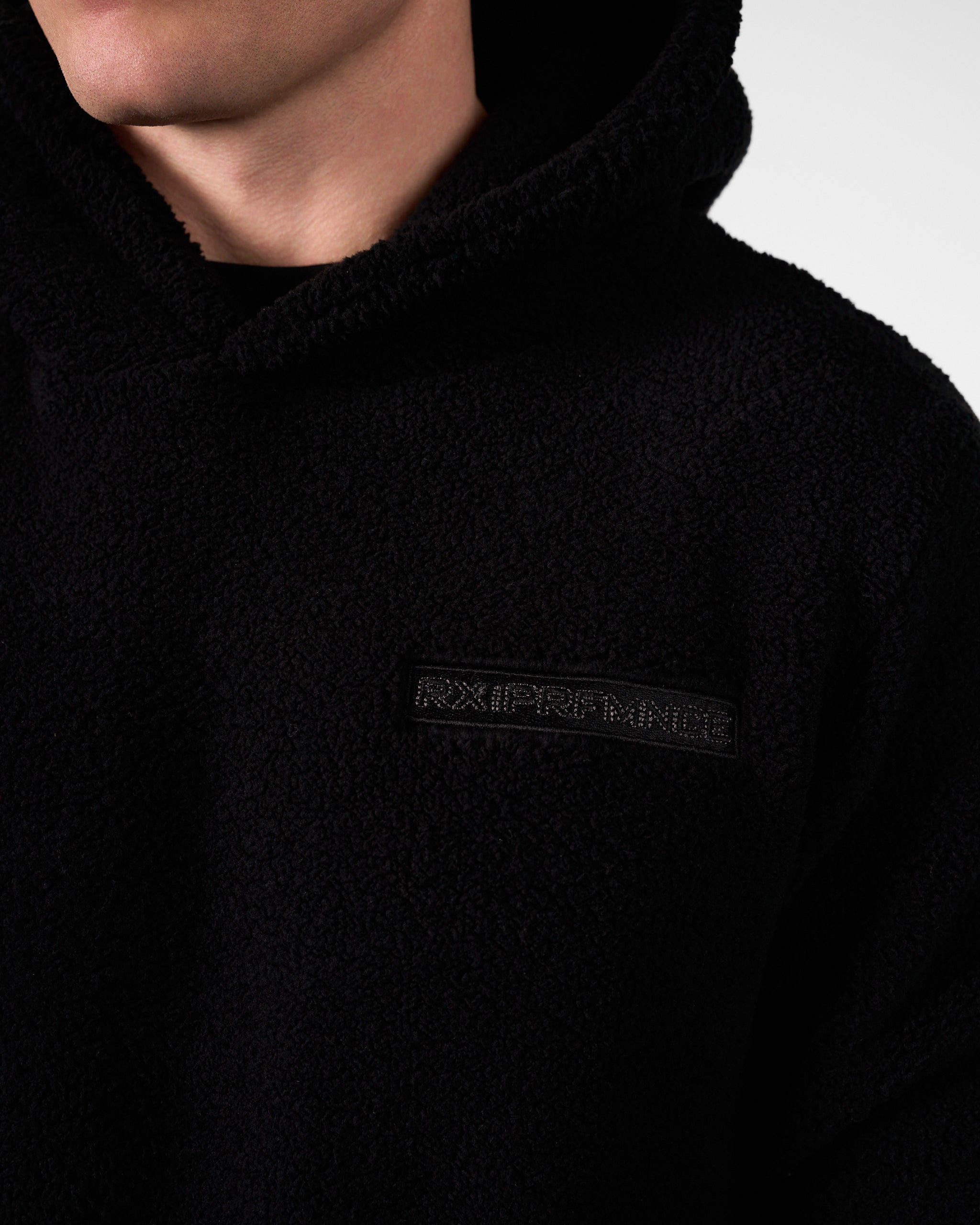 Teddy Hoodie Black-5