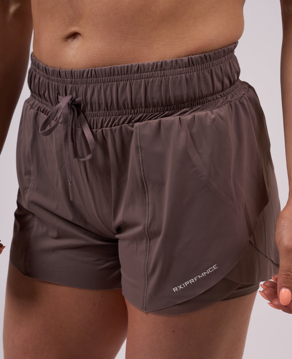 Performance Running Shorts Taupe-4
