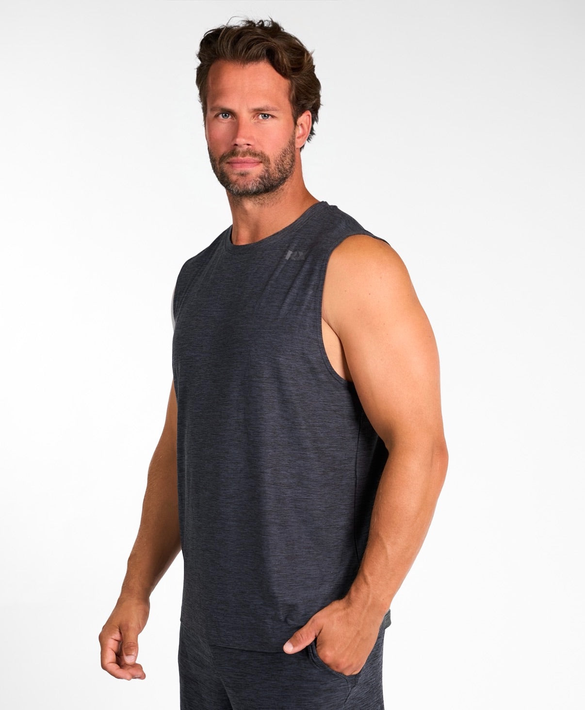 Core Tank Top Charcoal-2