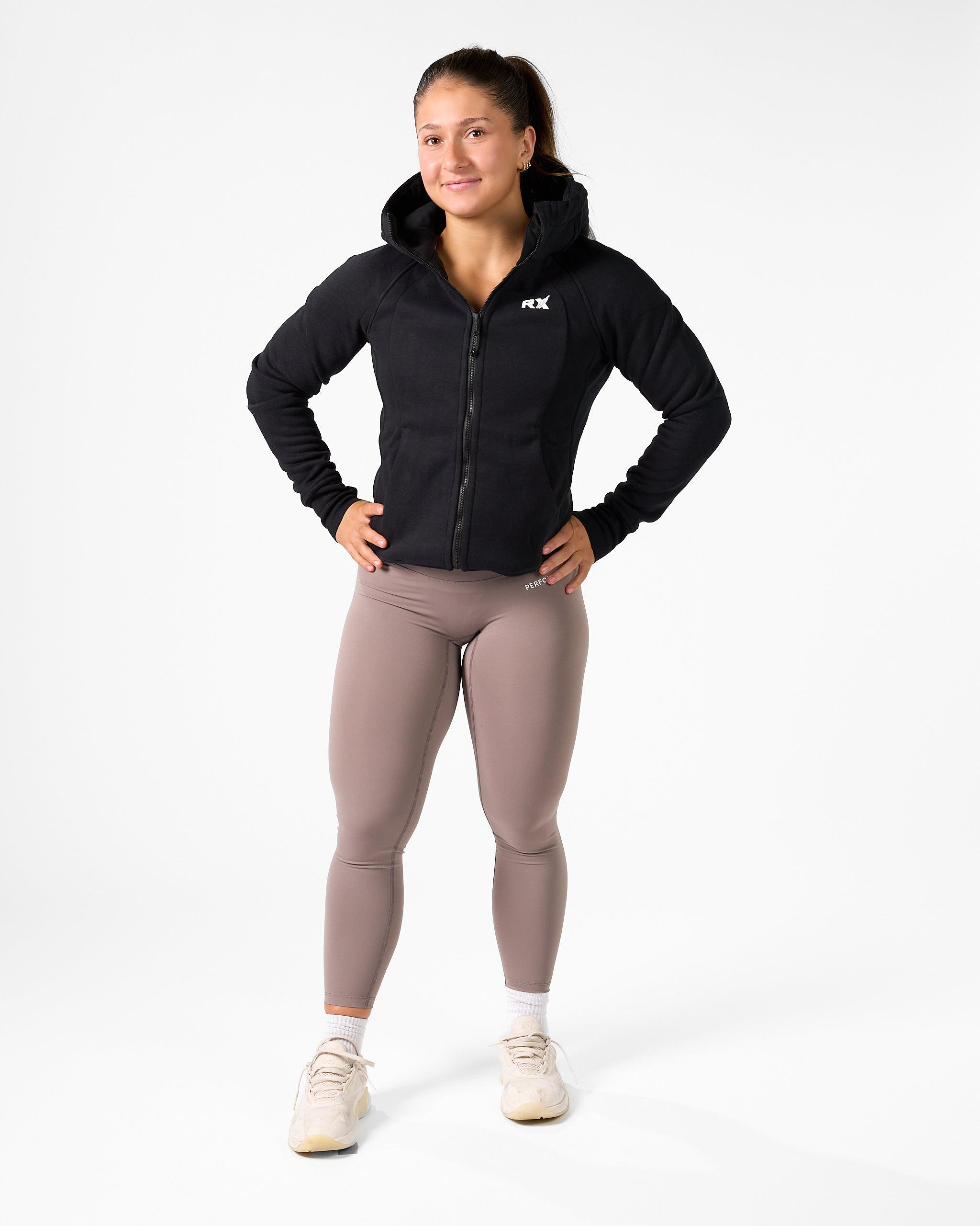 Karen lynlås hættetrøje sort-3